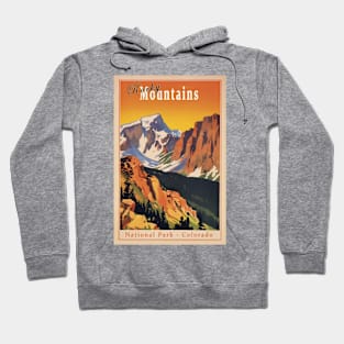 Rocky Mountain National Park Vintage Travel Poster Hoodie